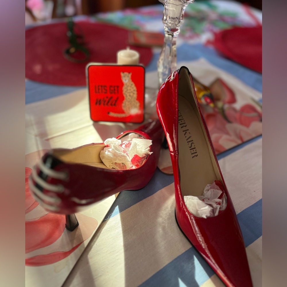 Sexy Red Patent Leather Heels Size 8.5